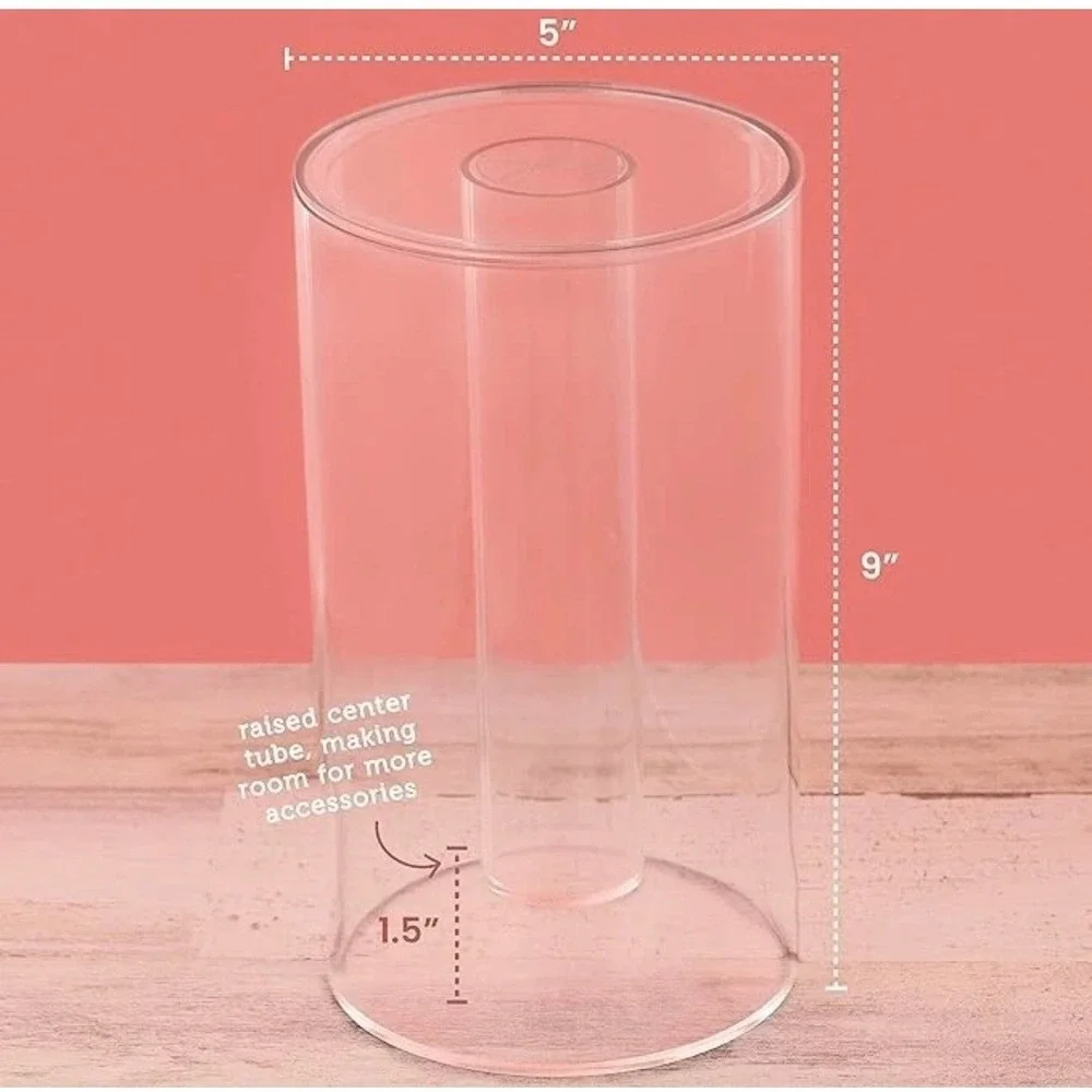 Clear Acrylic Headband and Scrunchie Hair Accessory Organizer Holder 9x5